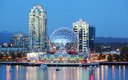 Vancouver skyline at night