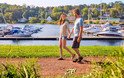 Couple walking the Confederation Trail