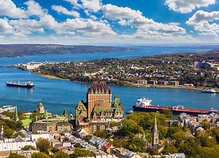 Aerial view of Quebec City