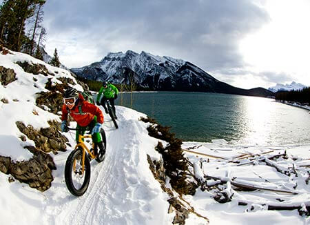 Snow fat biking in Canada