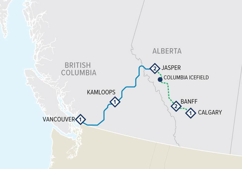 Rail route map