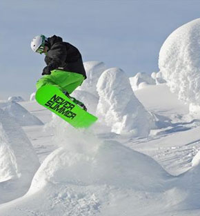Snowboarder jumping Snowboarder jumping