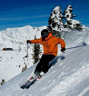 Skiing downhill Skiing downhill