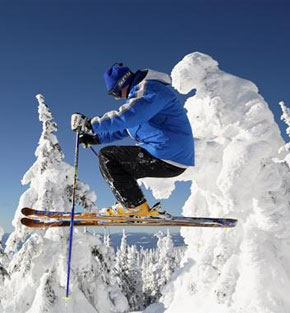 Skier jumping Skier jumping