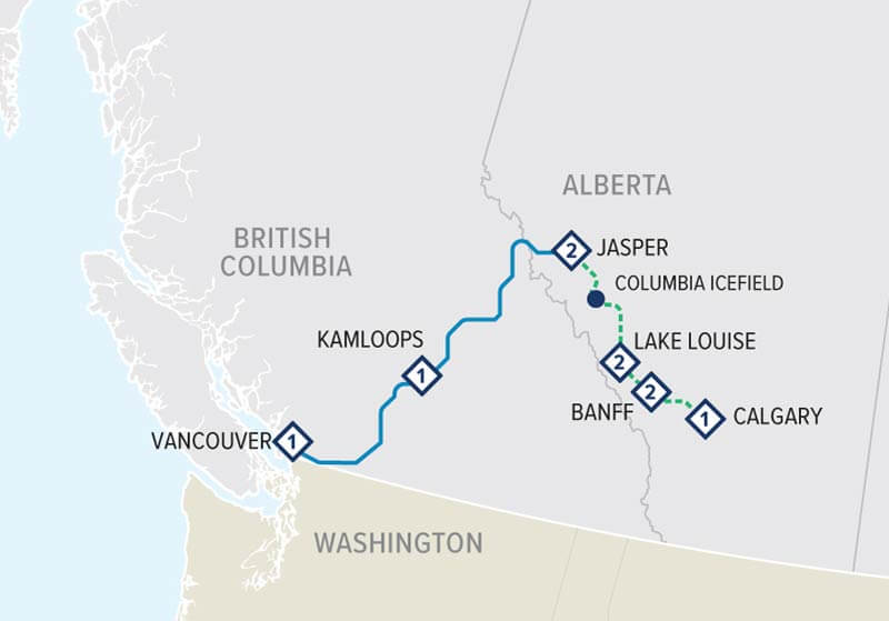 Rail route map