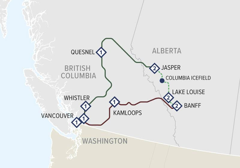 Rail route map