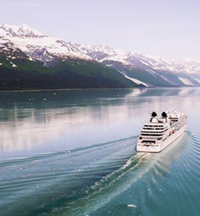 Seabourn cruise ship in Alaska